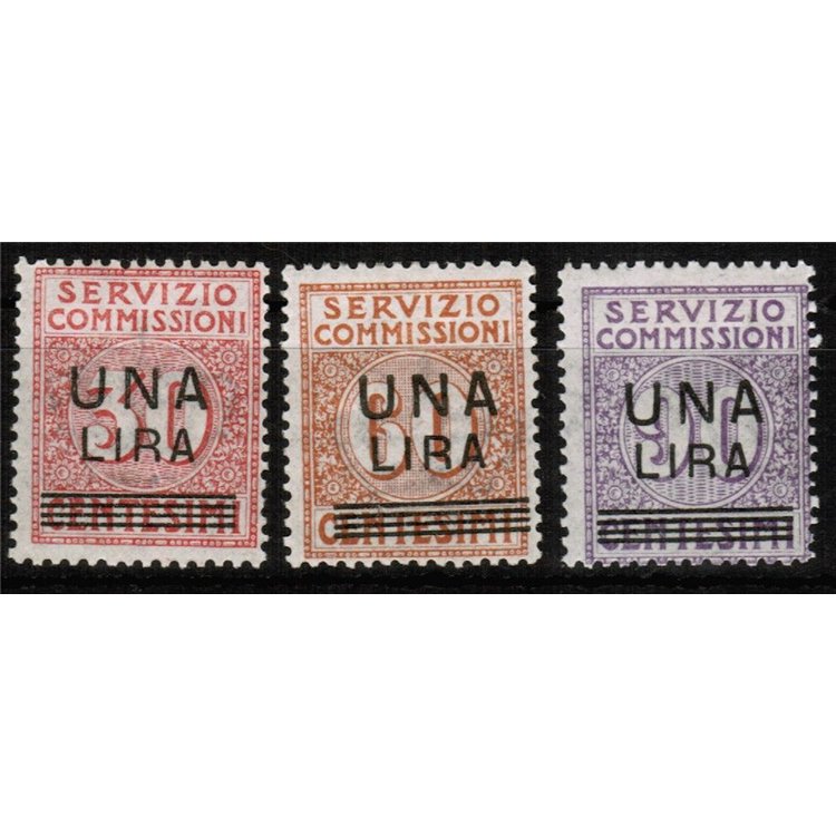 ITALY KINGDOM 1925 Commission service overprinted 3v MH*
