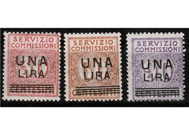 ITALY KINGDOM 1925 Commission service overprinted 3v MH*