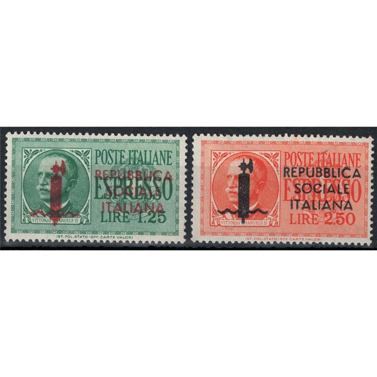 ITALIA RSI 1944 Espressi, fascetto 2v MH*