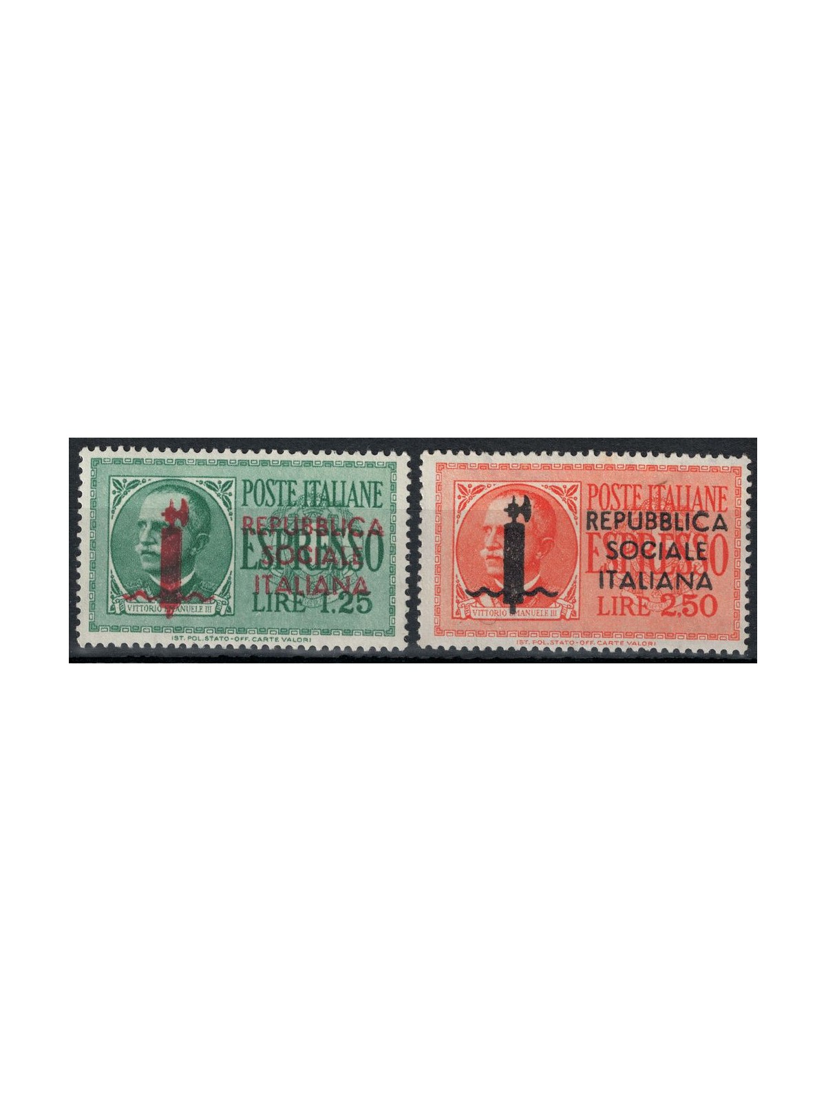 ITALY RSI 1944 Express, 2v MH bundle*