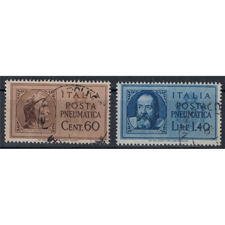 ITALY LIEUTENANCY 1945 Dante and Galileo, 2v us pneumatic post