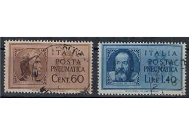 ITALY LIEUTENANCY 1945 Dante and Galileo, 2v us pneumatic post