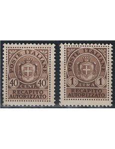 ITALY LIEUTENANCY 1945 Authorized delivery 2v MNH**