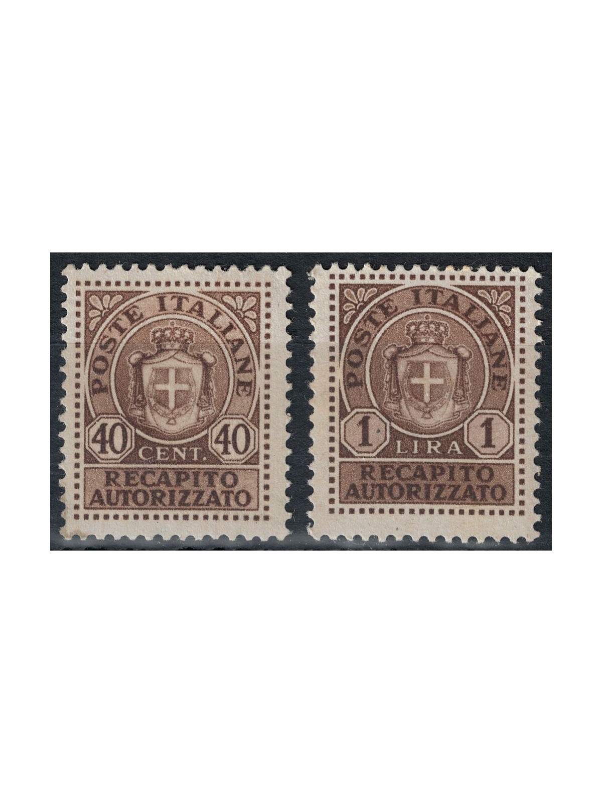 ITALIA LUOGOTENENZA 1945 Recapito autorizzato 2v MNH**