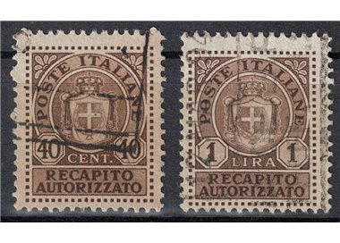 ITALY LIEUTENANCY 1945 Authorized delivery 2v us