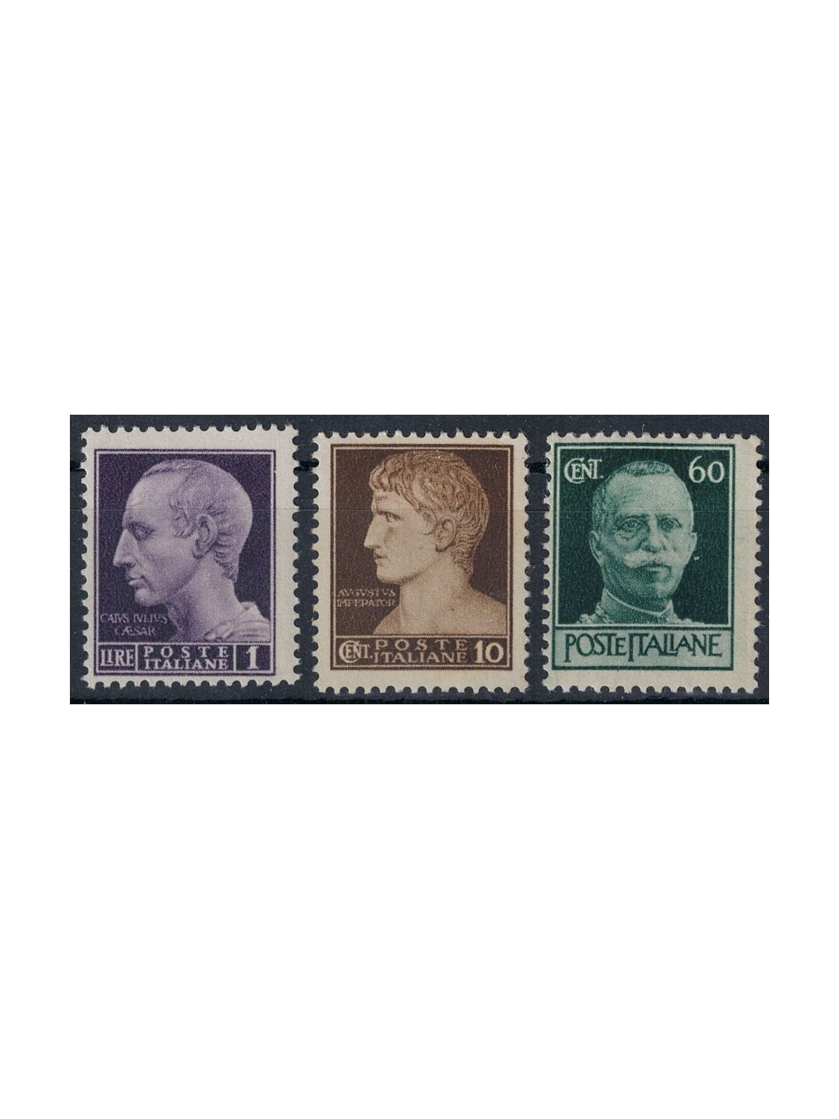 ITALIA LUOGOTENENZA 1944 Imperiale senza filigrana (Roma) 3v MNH**