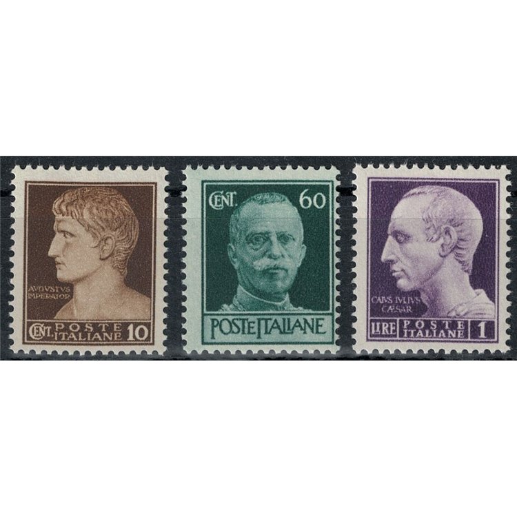 ITALY LIEUTENANCY 1944 Imperial without watermark (Rome) 3v MH*