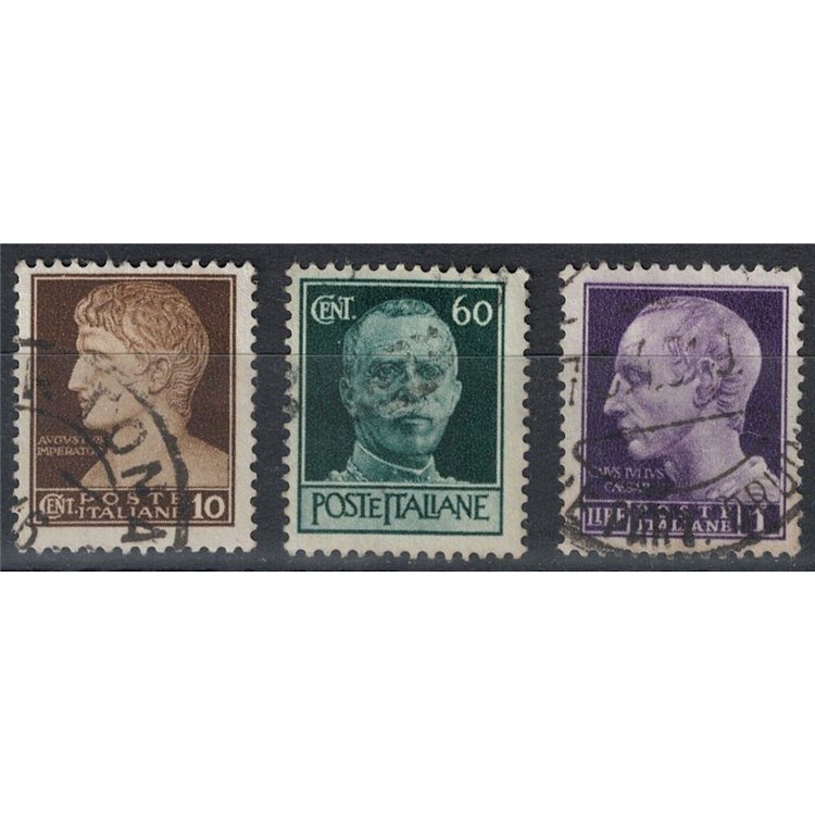 ITALY LIEUTENANCY 1944 Imperial without watermark (Rome) 3v us