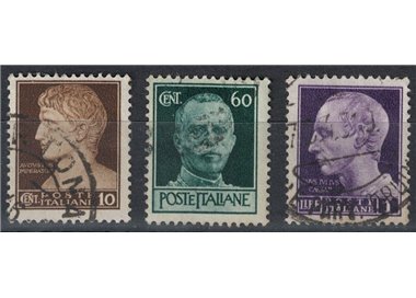ITALY LIEUTENANCY 1944 Imperial without watermark (Rome) 3v us