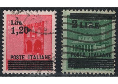 ITALY LIEUTENANCY 1945 Destroyed monuments overprinted 2v us