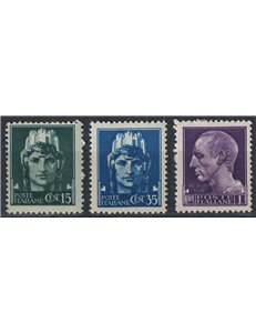 ITALIA LUOGOTENENZA 1945 Imperiale con fasci (Novara) 3v MH*