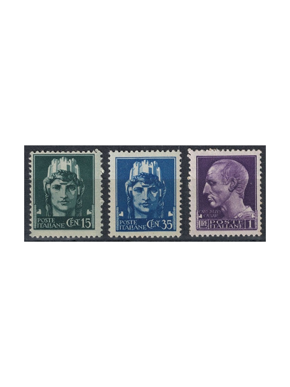 ITALIA LUOGOTENENZA 1945 Imperiale con fasci (Novara) 3v MH*