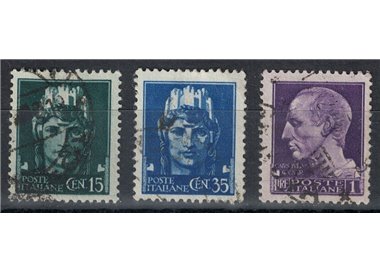 ITALY LIEUTENANCY 1945 Imperial with fasces (Novara) 3v us