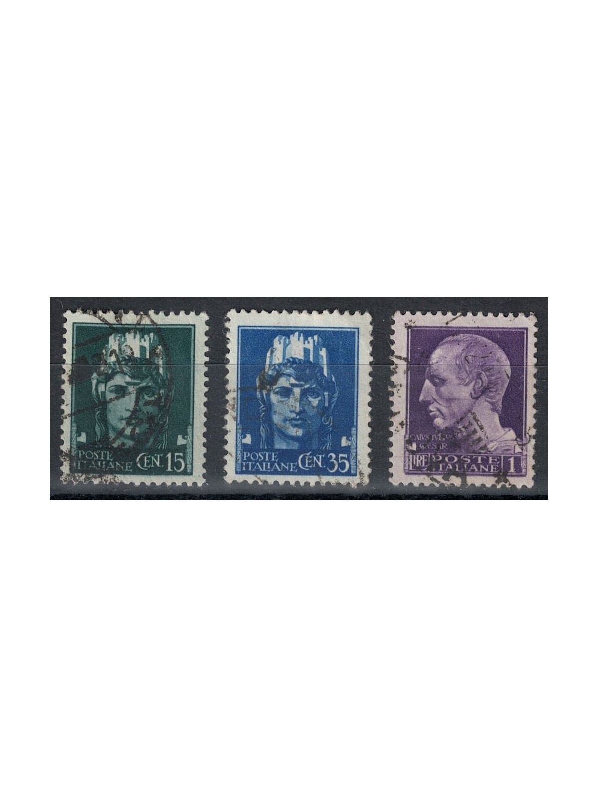ITALIA LUOGOTENENZA 1945 Imperiale con fasci (Novara) 3v us