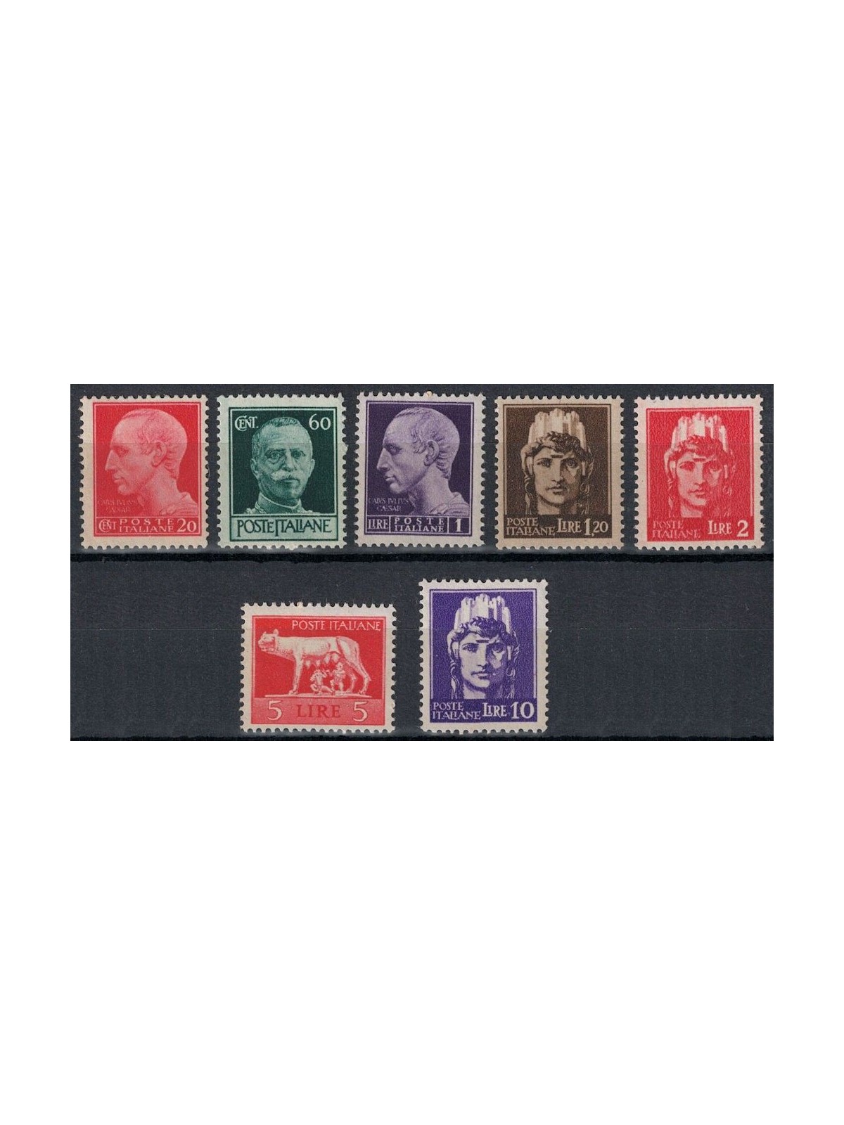 ITALIA LUOGOTENENZA 1945 Imperiale filigrana ruota (Roma) 7v MNH**