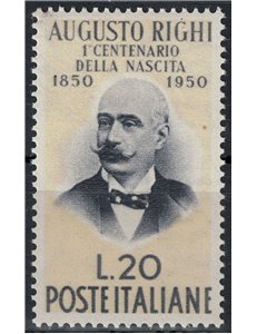 ITALY 1950 Augusto Righi MNH**