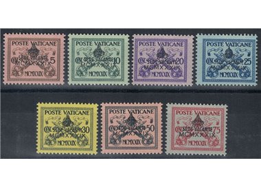VATICANO 1939 Sede vacante 7v MH*