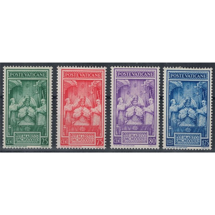 VATICAN 1939 Coronation of Pius XII 4v MH*