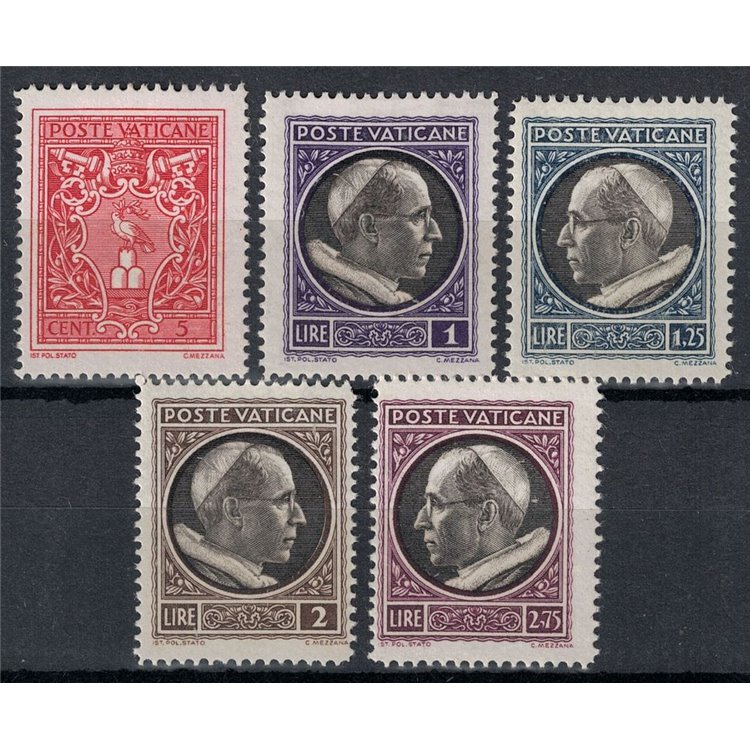 VATICANO 1940 Medaglioncini 5v MH*