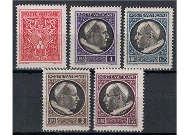 VATICAN 1940 Medallions 5v MH*