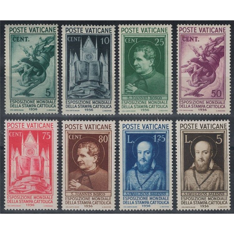 VATICAN 1936 Catholic Press 8v MH*