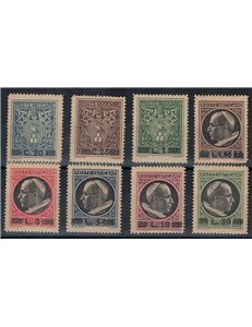 VATICAN 1945 Overprinted medallions 8v MH*