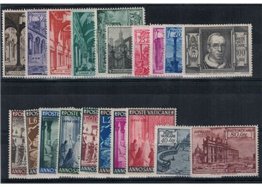 VATICANO 1949 Annata Completa 20v MH*