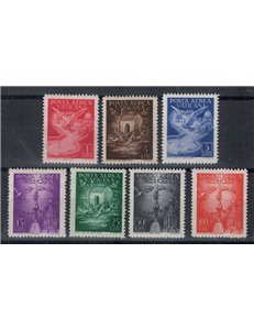 VATICANO 1947 Soggetti vari (posta aerea) 7v MH*