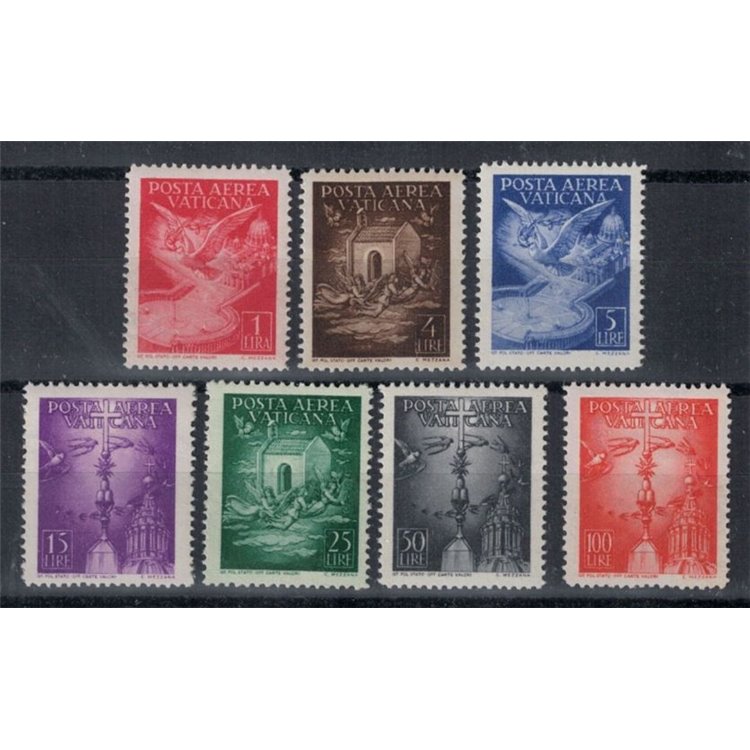 VATICANO 1947 Soggetti vari (posta aerea) 7v MH*