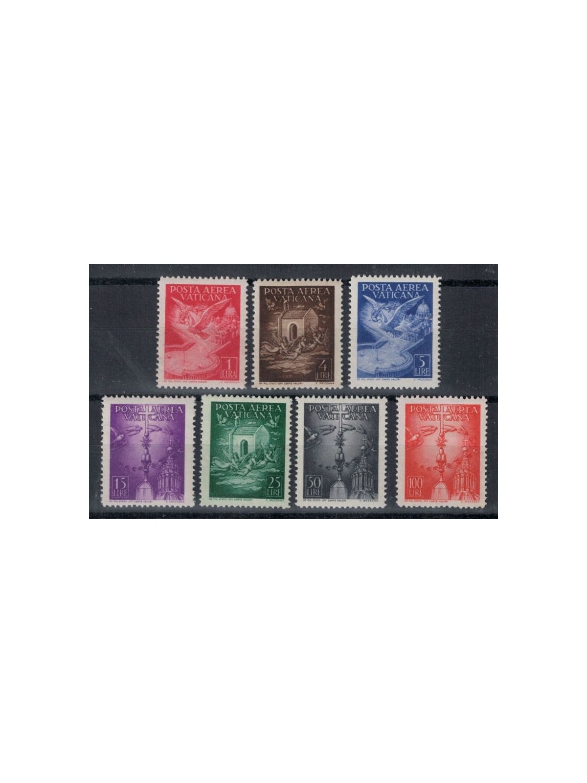 VATICANO 1947 Soggetti vari (posta aerea) 7v MH*