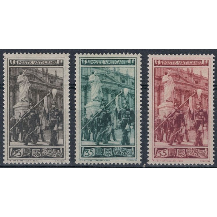 VATICAN 1950 Palatine Guard 3v MH*