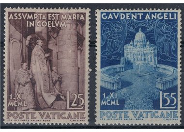 VATICAN 1951 Dogma of the Assumption 2v MH*