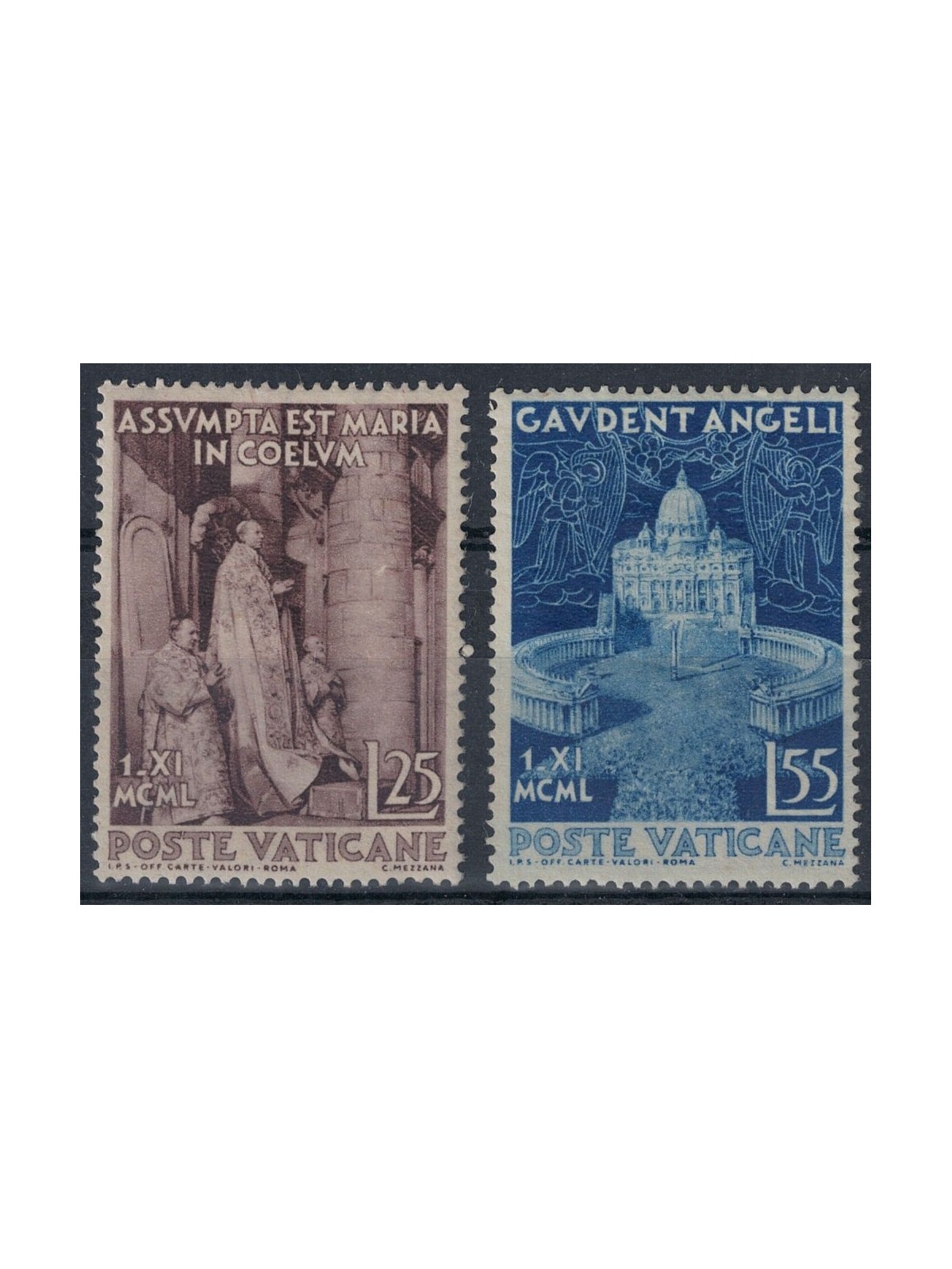 VATICAN 1951 Dogma of the Assumption 2v MH*
