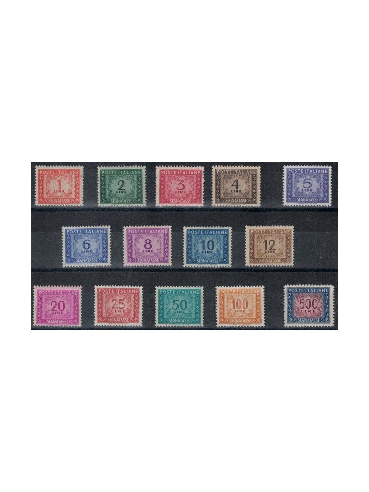 ITALY 1947-54 Postage Due (wheel) 14v MNH** © (Luxury)