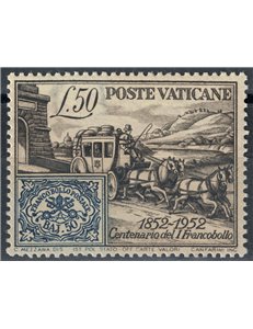 VATICAN 1952 Centenary of the MH stamp*
