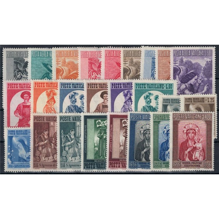 VATICANO 1956 Annata Completa 25v MH*