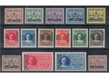 VATICANO 1931 Pacchi postali 15v MH*