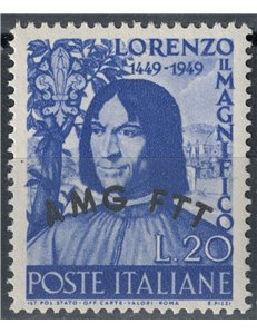 TRIESTE 1949 Lorenzo the Magnificent MH*