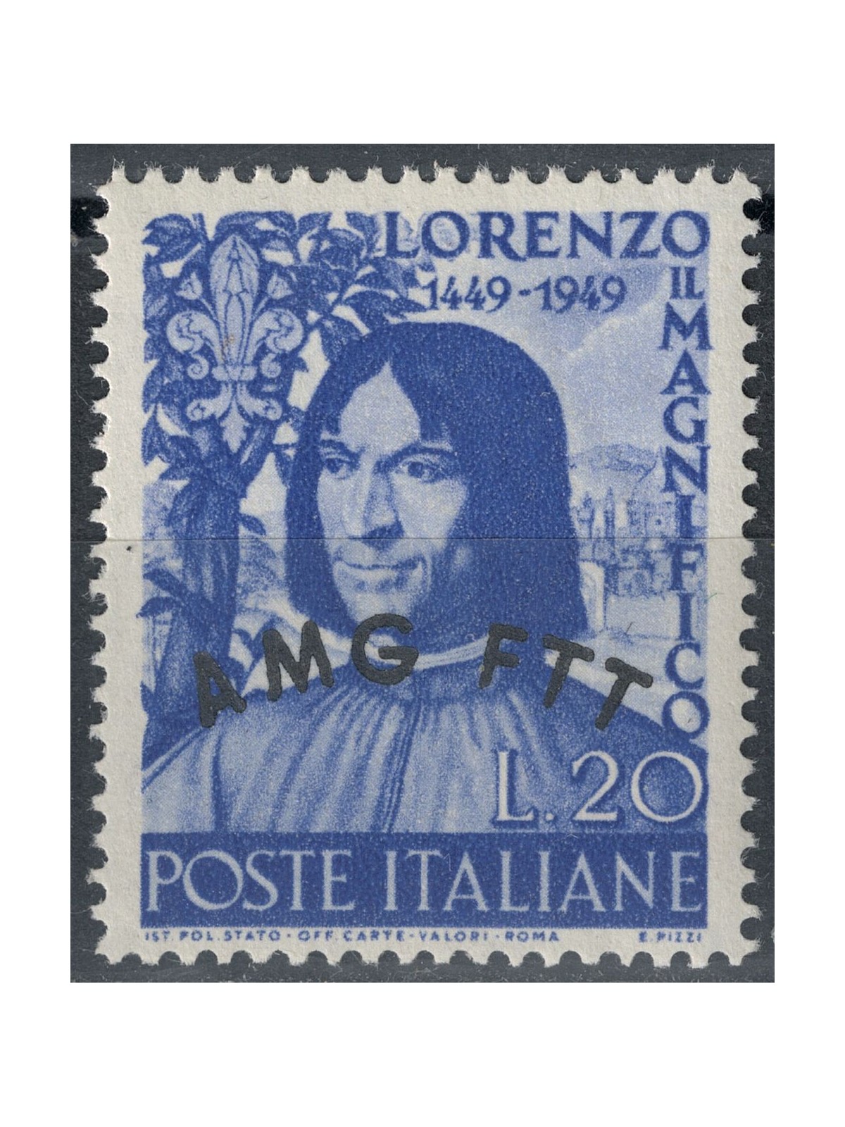 TRIESTE A 1949 Lorenzo il Magnifico MH*