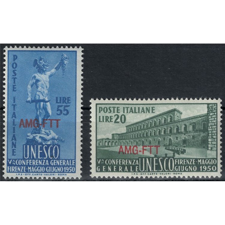 TRIESTE A 1950 UNESCO Conference 2v MH*