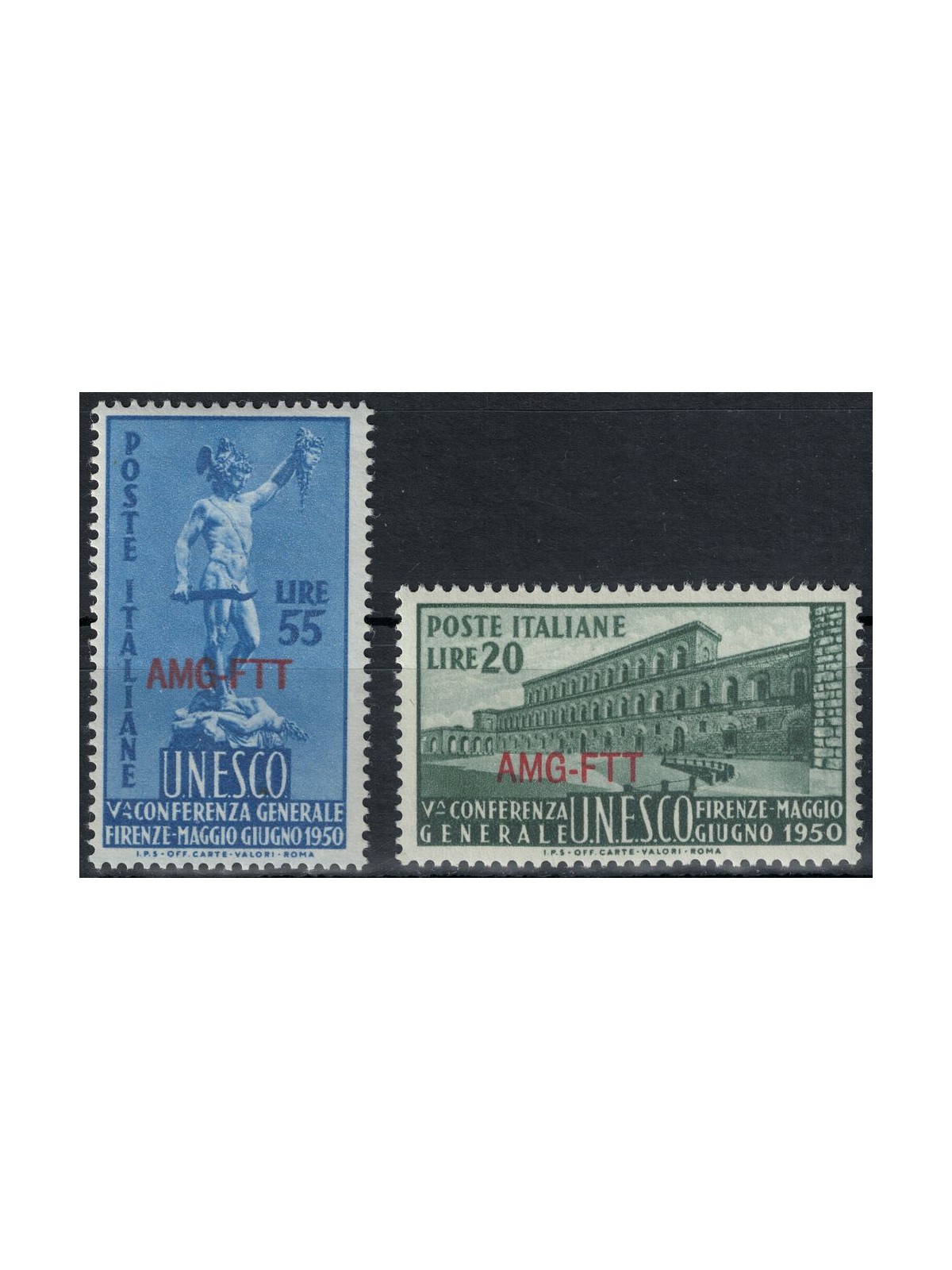 TRIESTE A 1950 UNESCO Conference 2v MH*