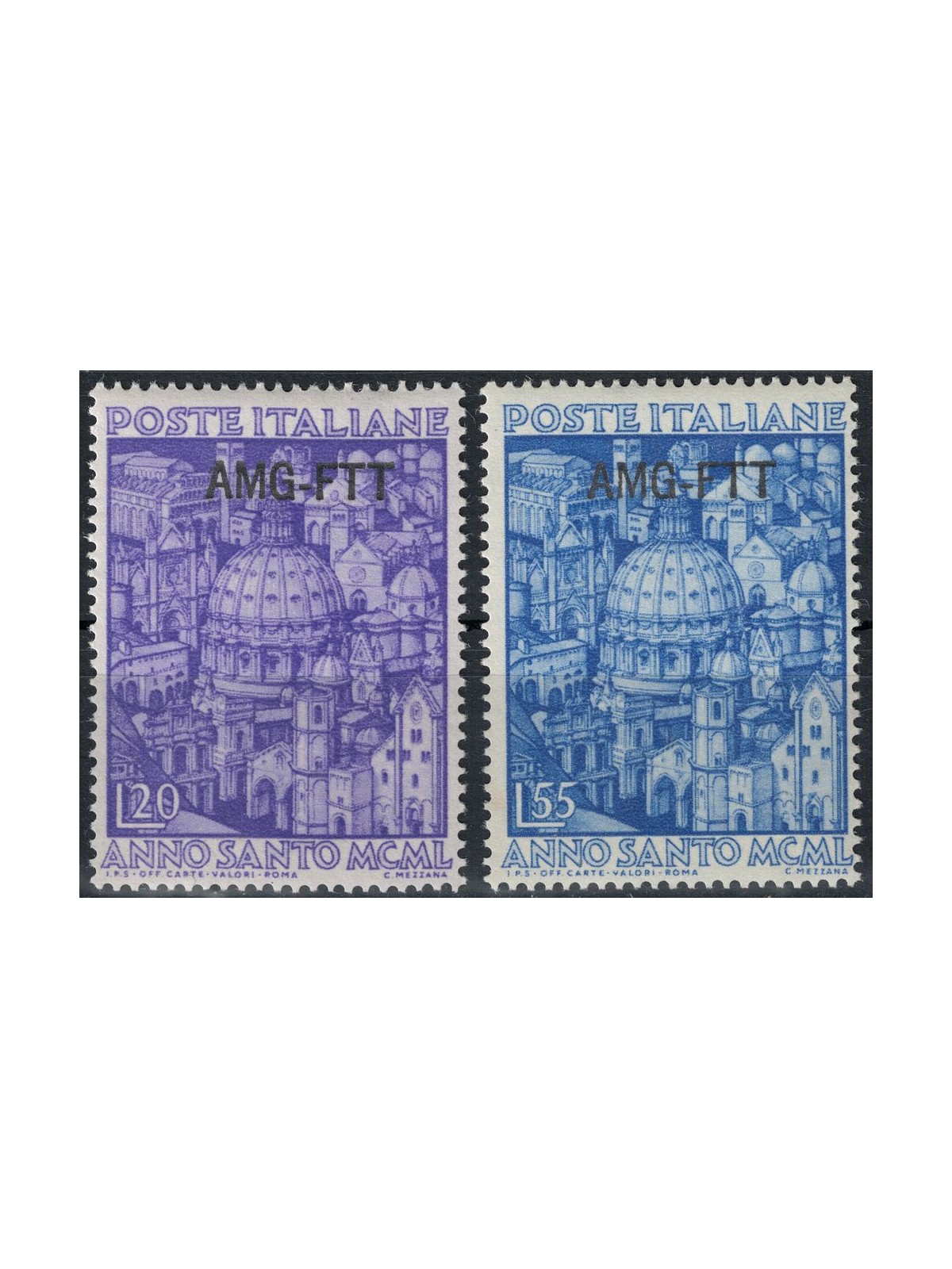 TRIESTE 1950 Holy Year 2v MH*