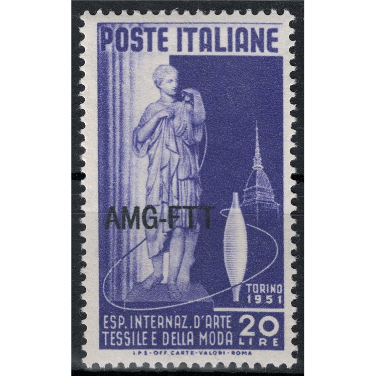 TRIESTE A 1951 Textile art MH*