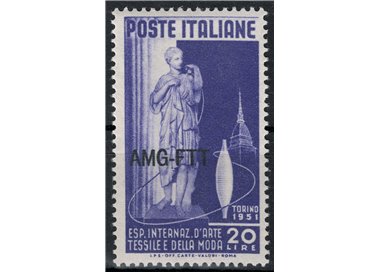 TRIESTE A 1951 Textile art MH*