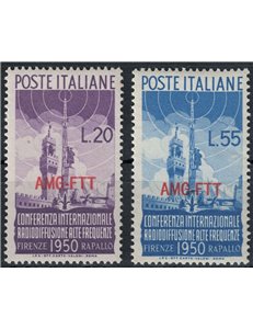 TRIESTE A 1950 Radiodiffusione 2v MH*