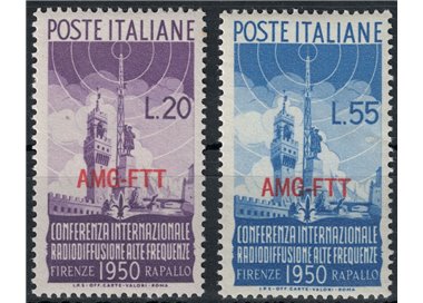 TRIESTE A 1950 Radiodiffusione 2v MH*