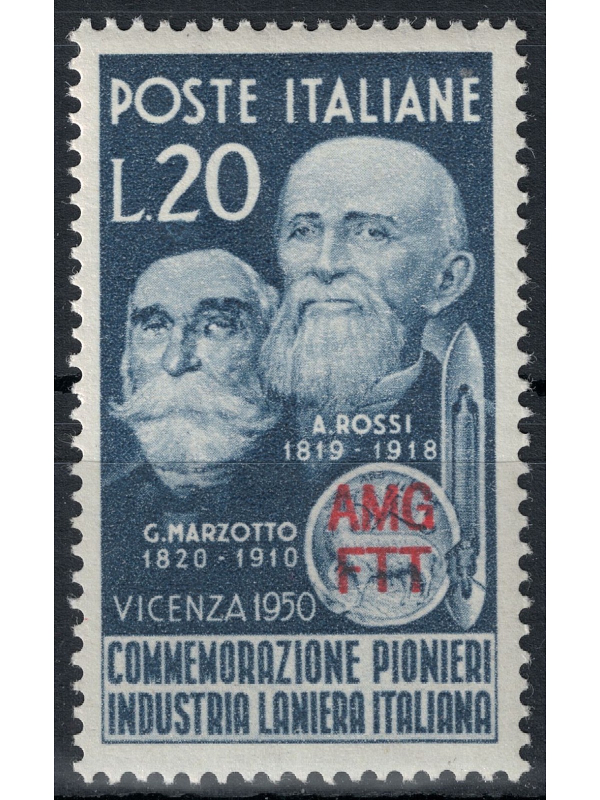 TRIESTE A 1950 Italian wool industry MH*