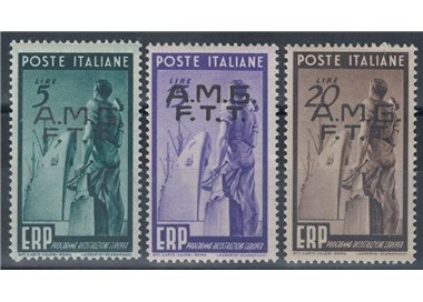 TRIESTE A 1949 ERP, Programma di ricostruzione europea 3v MH*