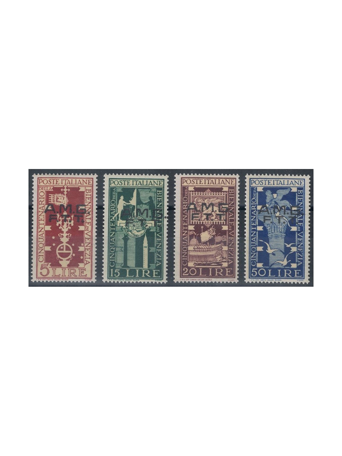 TRIESTE A 1949 Biennale d'Arte di Venezia 4v MH*