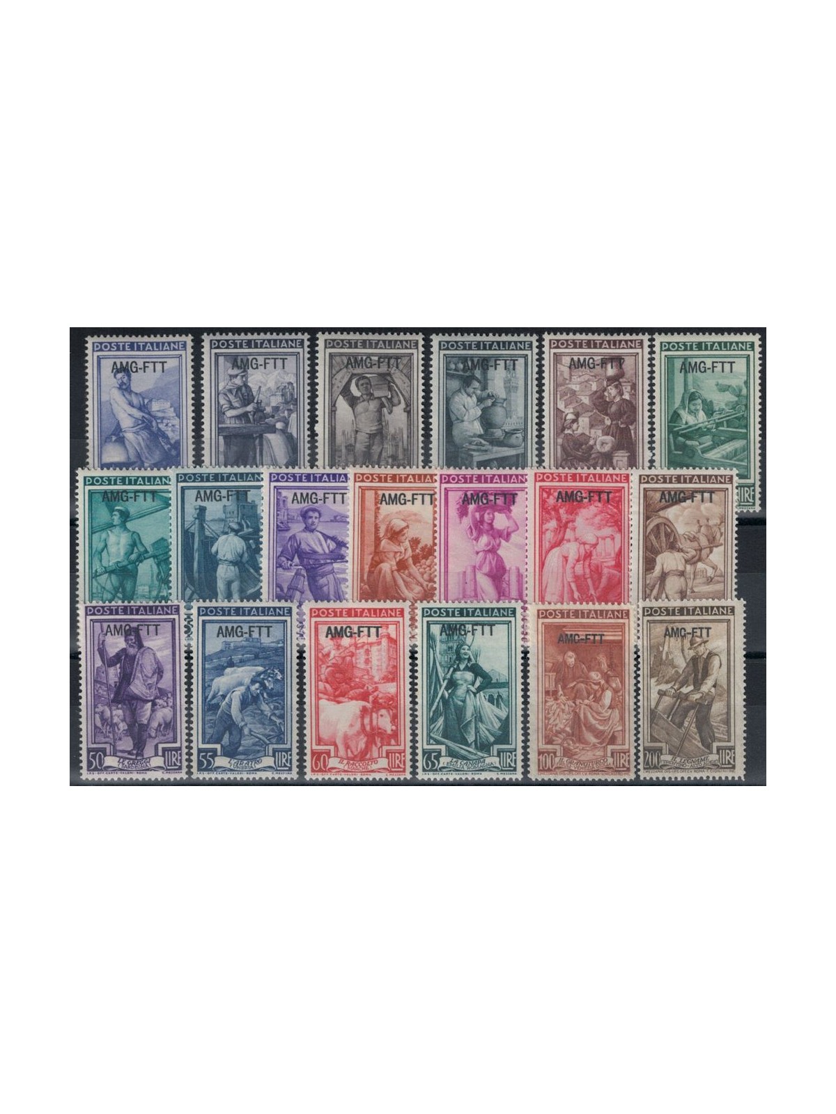 TRIESTE A 1950-53 Italia al lavoro 19v MH*